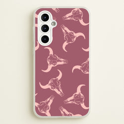 Pastel Skulls Pattern  - Western Phone Case for Galaxy A54