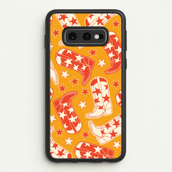 Cartoon Cowboy Boots And Stars Pattern  - Western Phone Case for Galaxy S10e