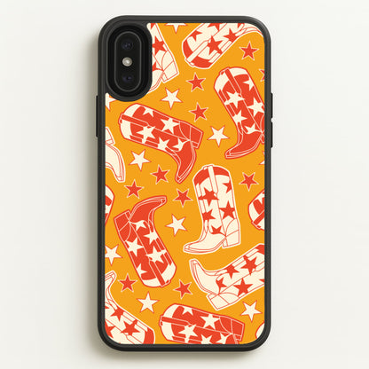 Cartoon Cowboy Boots And Stars Pattern  - Western Phone Case for iPhone XS Max