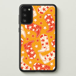 Cartoon Cowboy Boots And Stars Pattern  - Western Phone Case for Galaxy S20FE