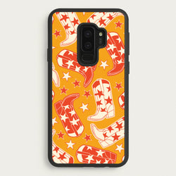 Cartoon Cowboy Boots And Stars Pattern  - Western Phone Case for Galaxy S9 Plus