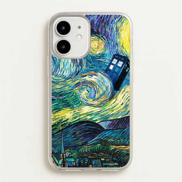 Starry Night Tardis  - Doctor Who Phone Case for iPhone 12 Mini