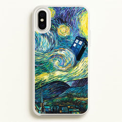 Starry Night Tardis  - Doctor Who Phone Case for iPhone XS Max