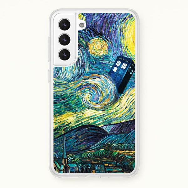 Starry Night Tardis  - Doctor Who Phone Case for Galaxy S21FE
