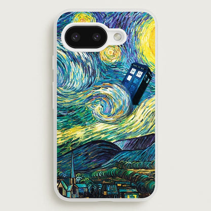 Starry Night Tardis  - Doctor Who Phone Case for Google Pixel 9a