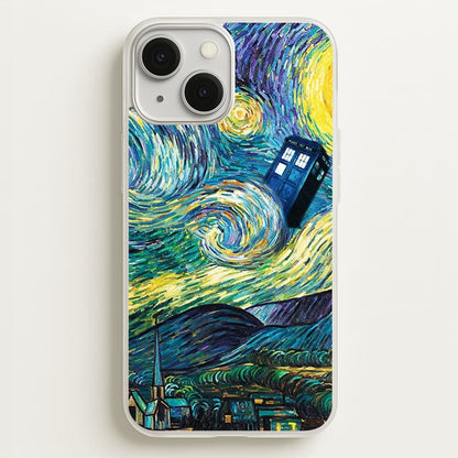 Starry Night Tardis  - Doctor Who Phone Case for iPhone 13 Mini
