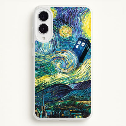 Starry Night Tardis  - Doctor Who Phone Case for Galaxy S25 Edge