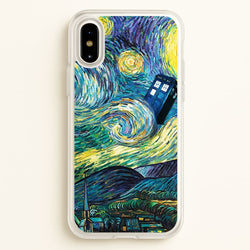 Starry Night Tardis  - Doctor Who Phone Case for iPhone X / XS