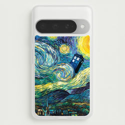 Starry Night Tardis Phone Case for Google Pixel 10 Pro XL
