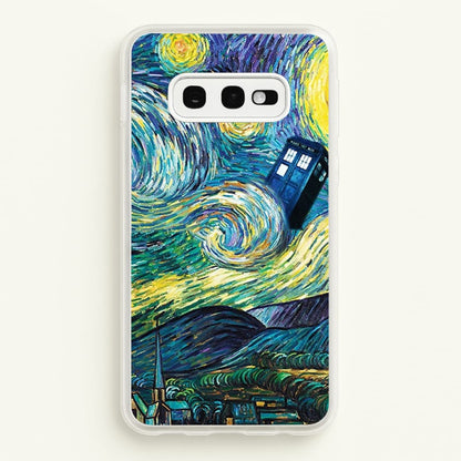 Starry Night Tardis  - Doctor Who Phone Case for Galaxy S10e