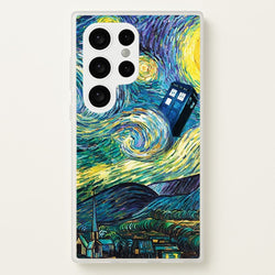 Starry Night Tardis  - Doctor Who Phone Case for Galaxy S24 Ultra