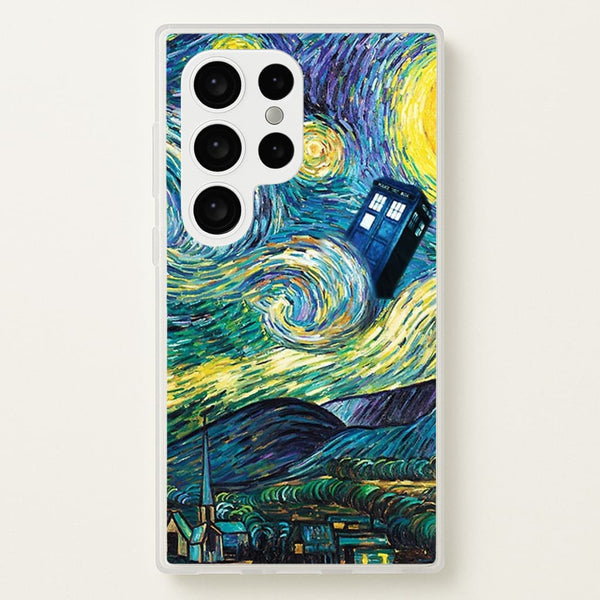Starry Night Tardis  - Doctor Who Phone Case for Galaxy S24 Ultra