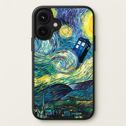 Starry Night Tardis Phone Case for iPhone 17