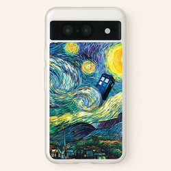 Starry Night Tardis  - Doctor Who Phone Case for Google Pixel 8