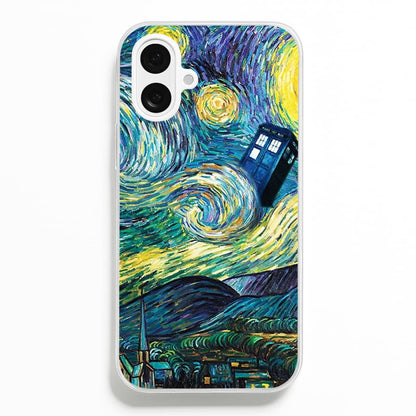 Starry Night Tardis  - Doctor Who Phone Case for iPhone 16 Plus