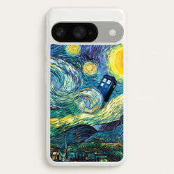 Starry Night Tardis Phone Case for Google Pixel 10 / 10 Pro