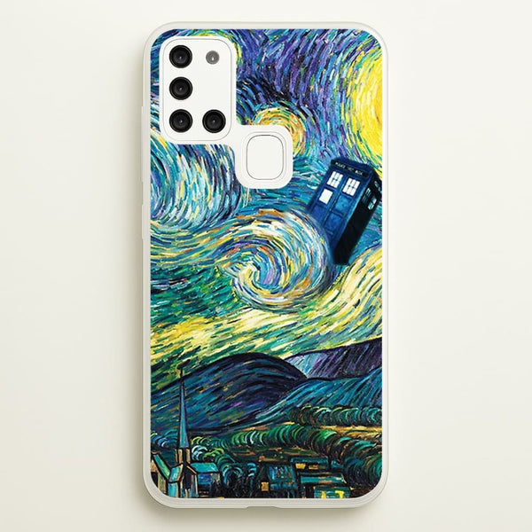 Starry Night Tardis  - Doctor Who Phone Case for Galaxy A21s