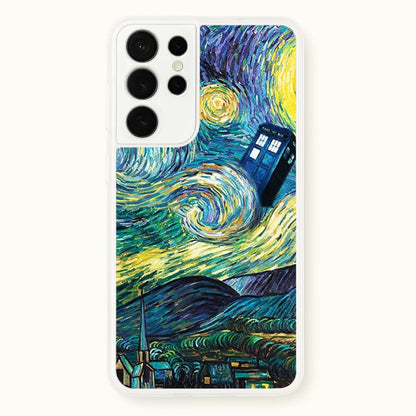 Starry Night Tardis  - Doctor Who Phone Case for Galaxy S21 Ultra