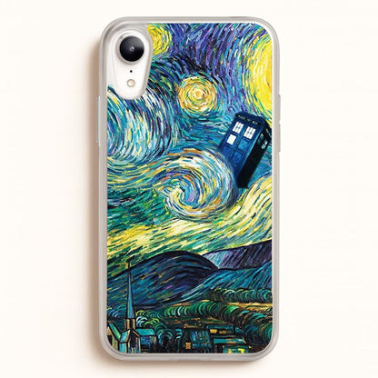 Starry Night Tardis  - Doctor Who Phone Case for iPhone XR
