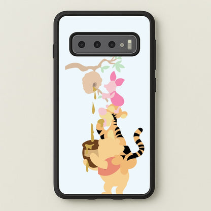 Bouncing Tiger , Piglet , Yellow Bear  - Disney Phone Case for Galaxy S10 Plus