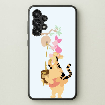Bouncing Tiger , Piglet , Yellow Bear  - Disney Phone Case for Galaxy A13
