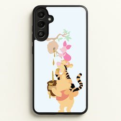 Bouncing Tiger , Piglet , Yellow Bear  - Disney Phone Case for Galaxy A34