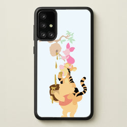 Bouncing Tiger , Piglet , Yellow Bear  - Disney Phone Case for Galaxy A71