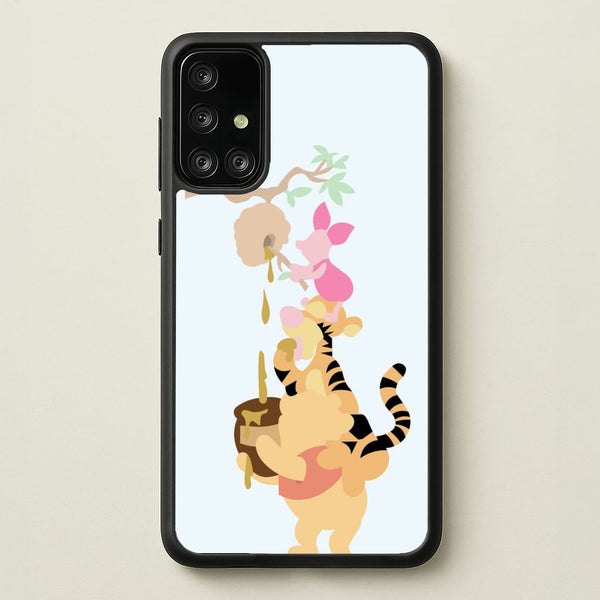 Bouncing Tiger , Piglet , Yellow Bear  - Disney Phone Case for Galaxy A71