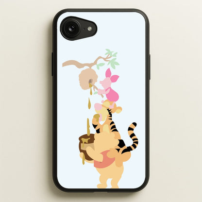 Bouncing Tiger , Piglet , Yellow Bear  - Disney Phone Case for iPhone 16e