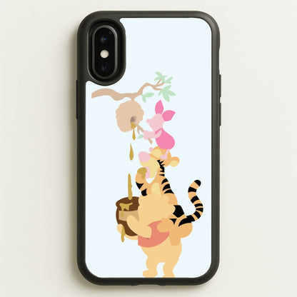 Bouncing Tiger , Piglet , Yellow Bear  - Disney Phone Case for iPhone X / XS
