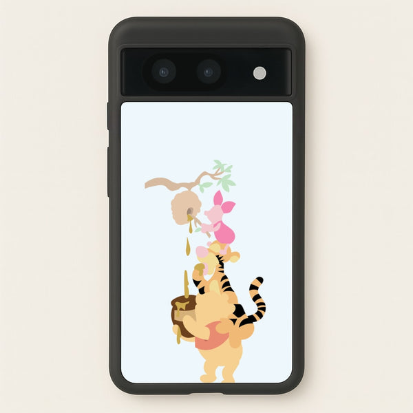 Bouncing Tiger , Piglet , Yellow Bear  - Disney Phone Case for Google Pixel 8a