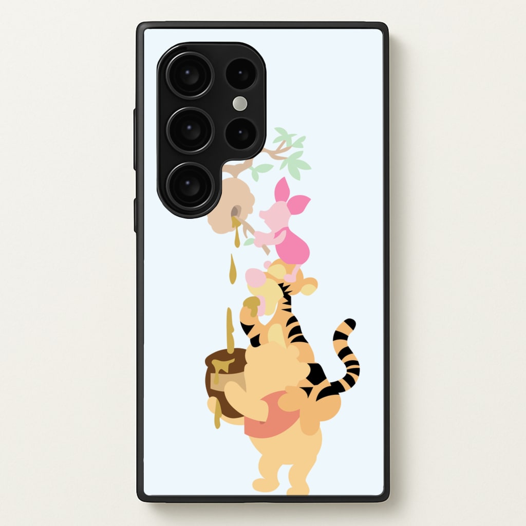 Bouncing Tiger , Piglet , Yellow Bear  - Disney Phone Case for Galaxy S24 Ultra
