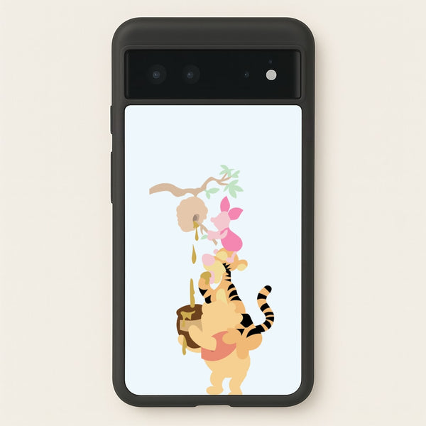 Bouncing Tiger , Piglet , Yellow Bear  - Disney Phone Case for Google Pixel 6