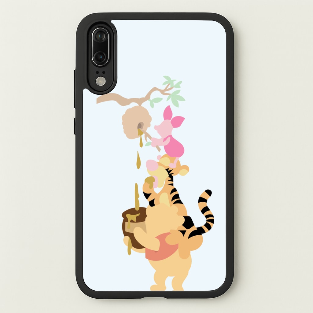 Bouncing Tiger , Piglet , Yellow Bear  - Disney Phone Case for Huawei P20