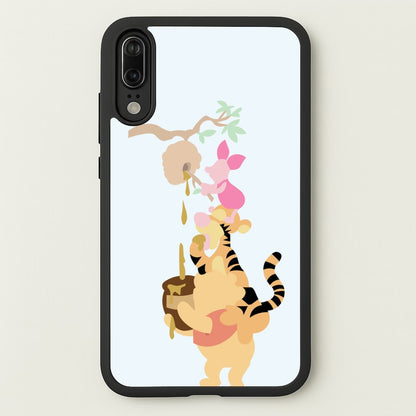 Bouncing Tiger , Piglet , Yellow Bear  - Disney Phone Case for Huawei P20