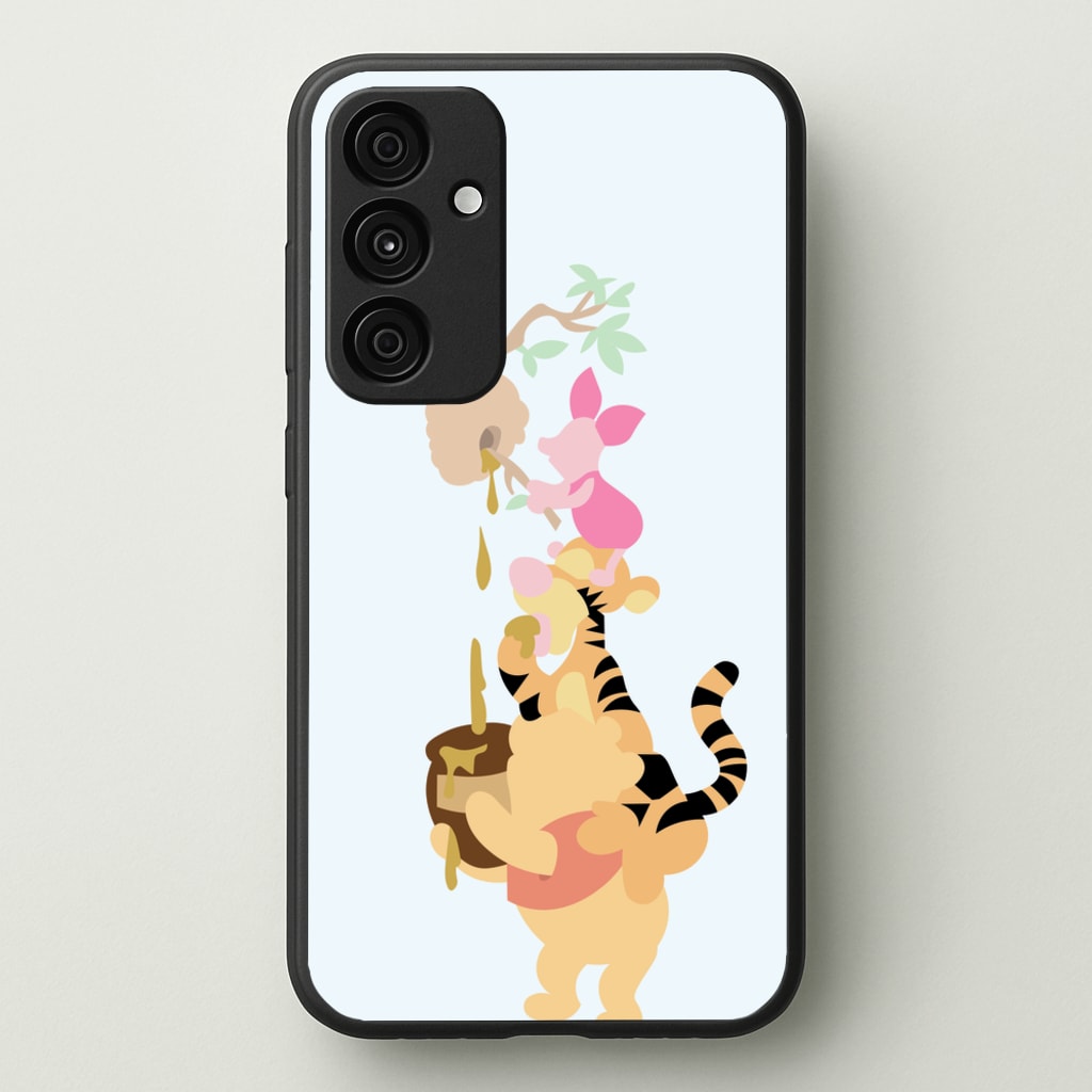 Bouncing Tiger , Piglet , Yellow Bear  - Disney Phone Case for Galaxy A55