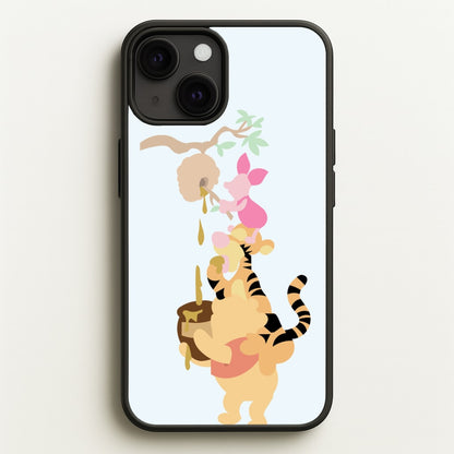 Bouncing Tiger , Piglet , Yellow Bear  - Disney Phone Case for iPhone 13 Mini
