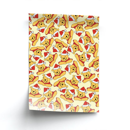 Winnie Pattern Christmas Poster