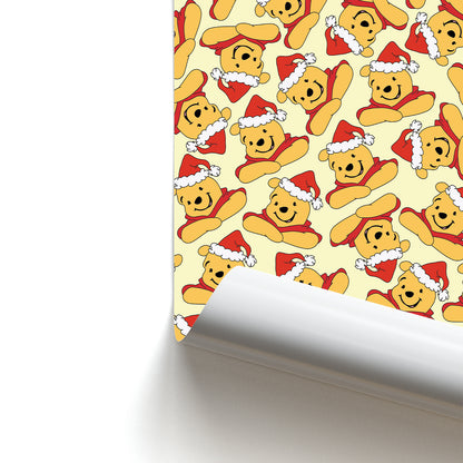 Winnie Pattern Christmas Poster
