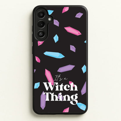 It's A Witch Thing Pattern  - Goth Aesthetic Phone Case for Galaxy A34