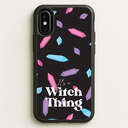 It's A Witch Thing Pattern  - Goth Aesthetic Phone Case for iPhone X / XS