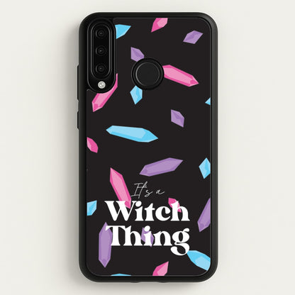 It's A Witch Thing Pattern  - Goth Aesthetic Phone Case for Huawei P30 Lite
