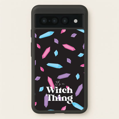 It's A Witch Thing Pattern  - Goth Aesthetic Phone Case for Google Pixel 7 Pro