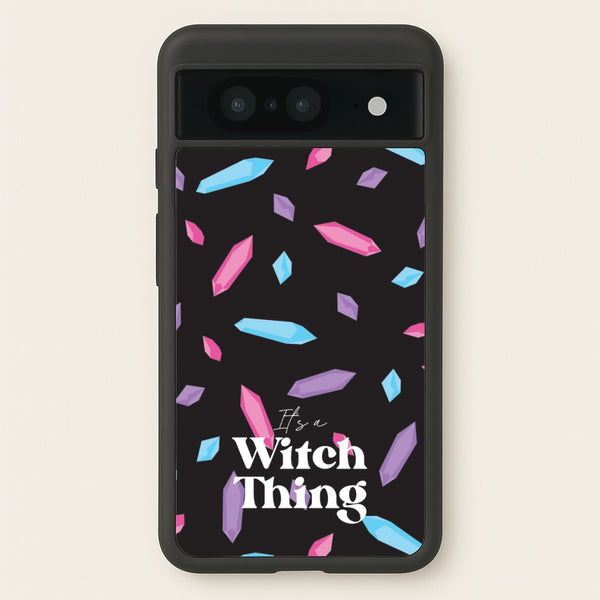 It's A Witch Thing Pattern  - Goth Aesthetic Phone Case for Google Pixel 8