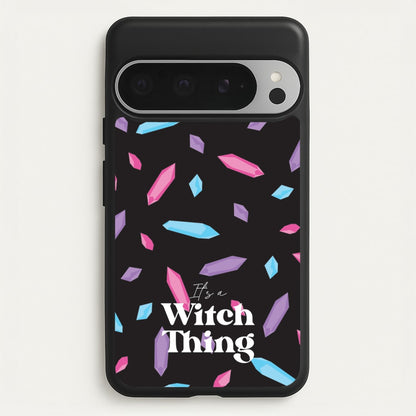 It's A Witch Thing Pattern  - Goth Aesthetic Phone Case for Google Pixel 9 Pro XL