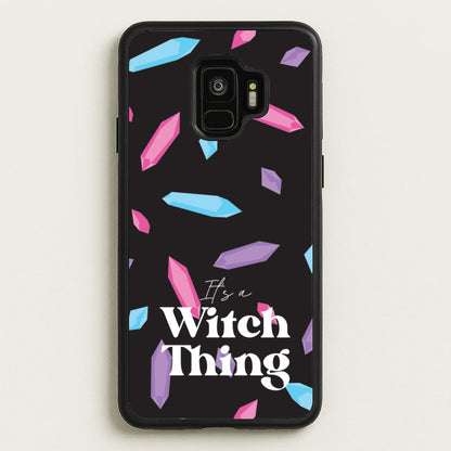 It's A Witch Thing Pattern  - Goth Aesthetic Phone Case for Galaxy S9