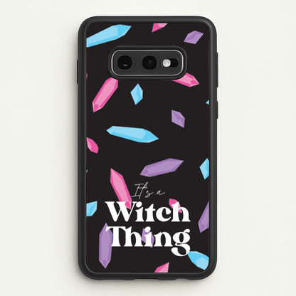 It's A Witch Thing Pattern  - Goth Aesthetic Phone Case for Galaxy S10e