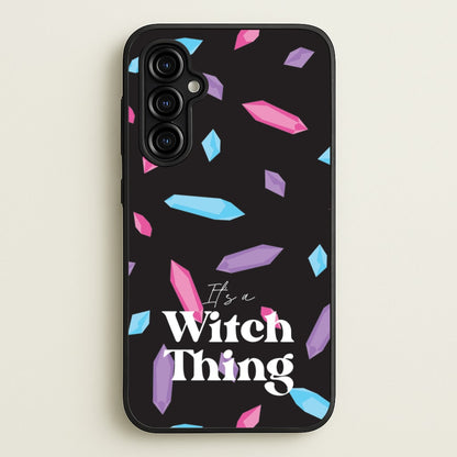 It's A Witch Thing Pattern  - Goth Aesthetic Phone Case for Galaxy A54