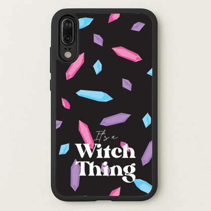 It's A Witch Thing Pattern  - Goth Aesthetic Phone Case for Huawei P20