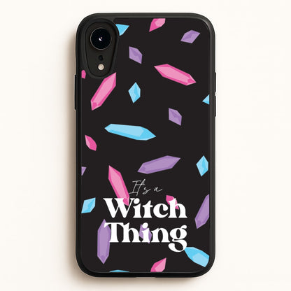 It's A Witch Thing Pattern  - Goth Aesthetic Phone Case for iPhone XR